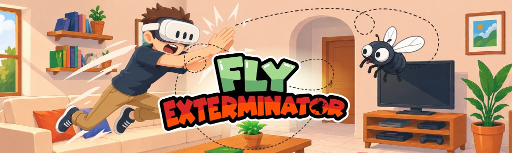 Fly Exterminator wide hero cover art for press usage.